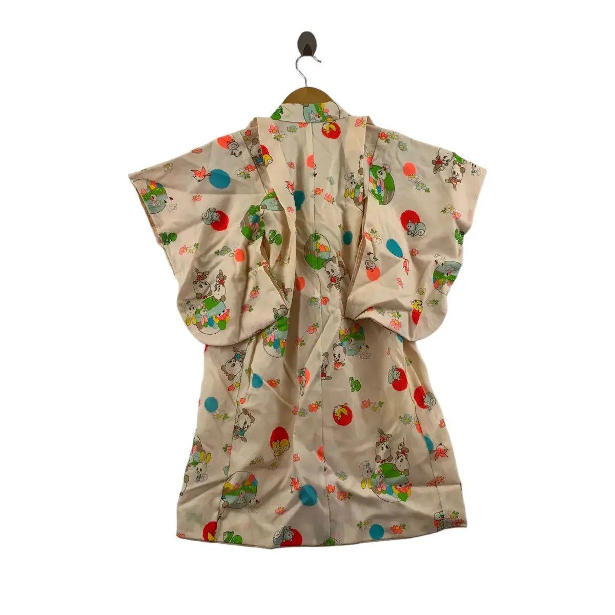 Other Vintage JAPAN NORAGI KIMONO Hanten Jinbei Cartoon Robe Size XXS / US 00 / IT 34 - 2 Thumbnail