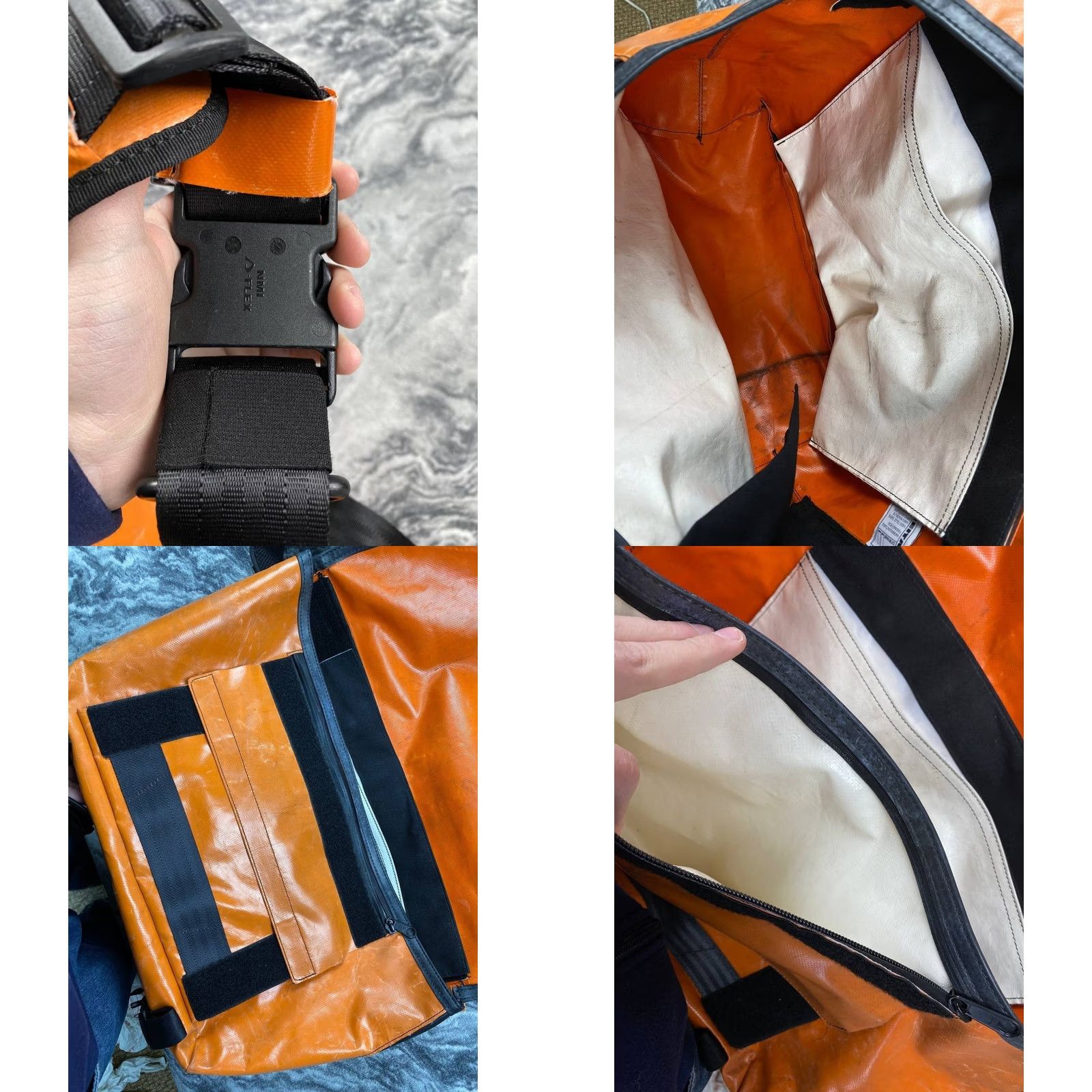 Freitag Freitag Large Shoulder Bag Orange PVC Canvas Messenger Bag Mens casual 2010-2019 Adjustable Strap Bag) Size ONE SIZE - 9 Thumbnail