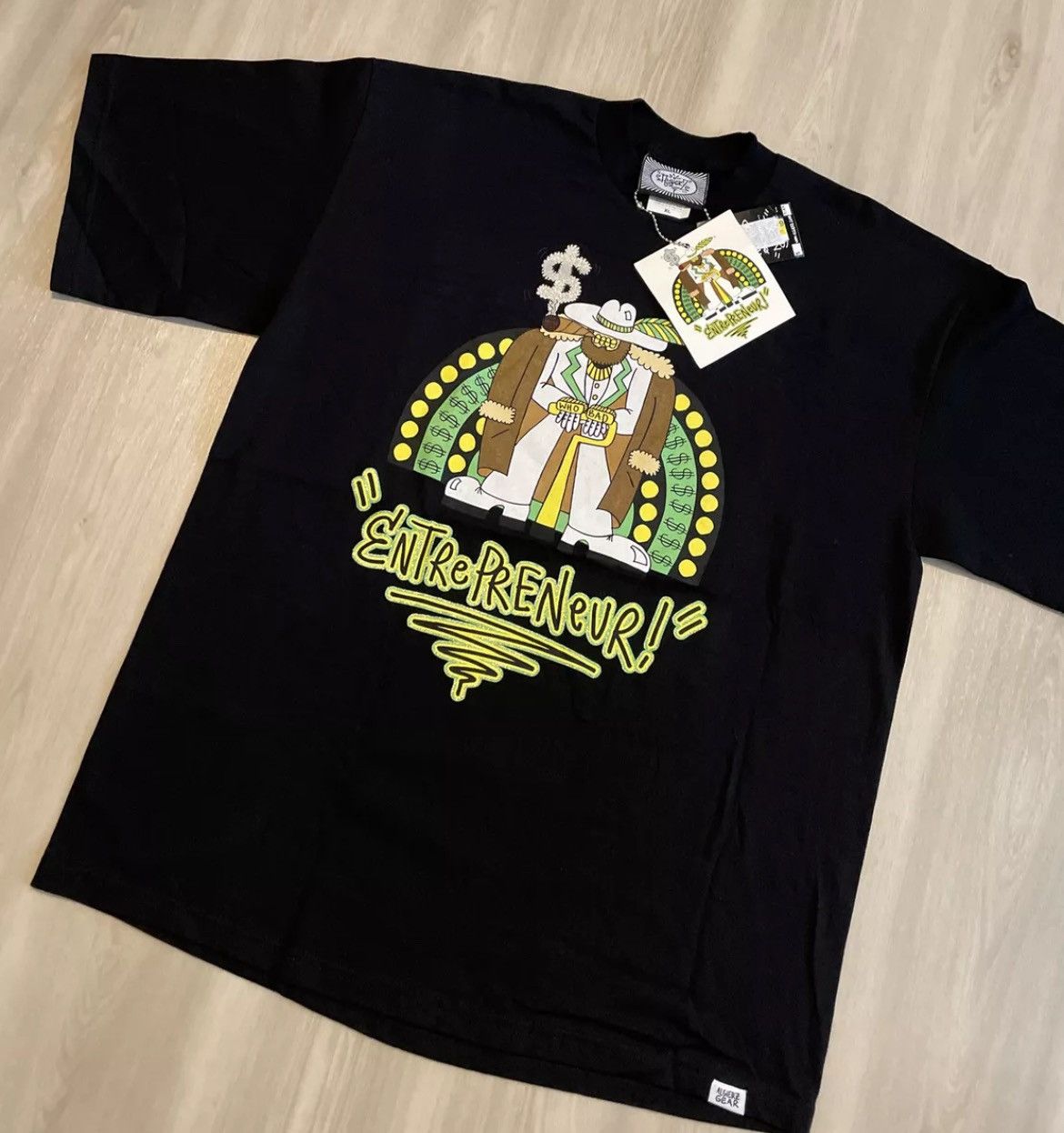 Rap Tees × Vintage Deadstock Vintage Y2K Algierz Entrepreneur rap tee mens XL Size US XL / EU 56 / 4 - 2 Thumbnail