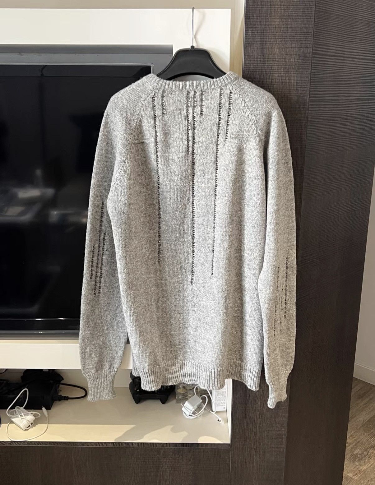 Dior Homme 05AW Hand-beaded Distressed Sweater J49