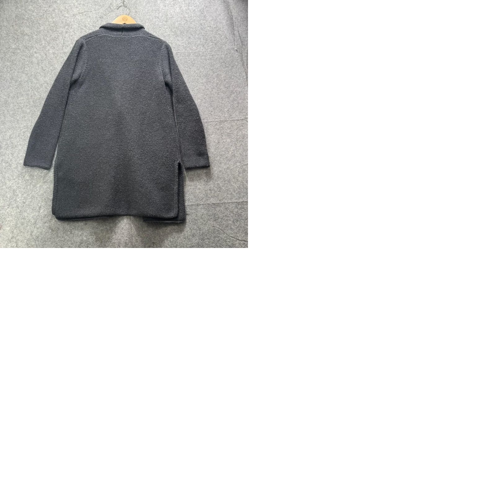 Fabiana Filippi Sweater Cardigan Womens Small Gray Fur Pocket Wool Italy
