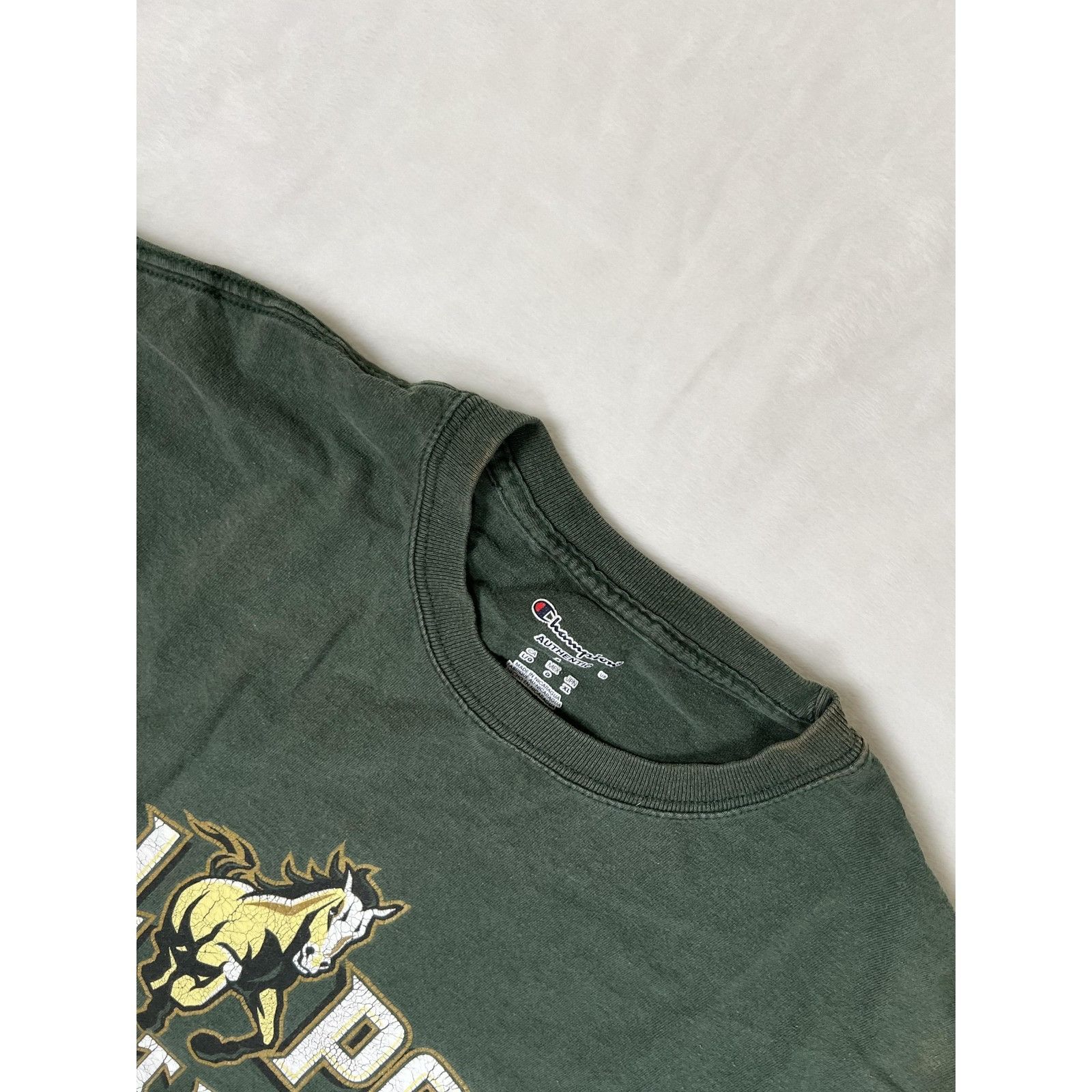 Champion Vintage Cal Poly Mustangs Shirt Mens M/L Green NCAA Football Size US M / EU 48-50 / 2 - 6 Thumbnail
