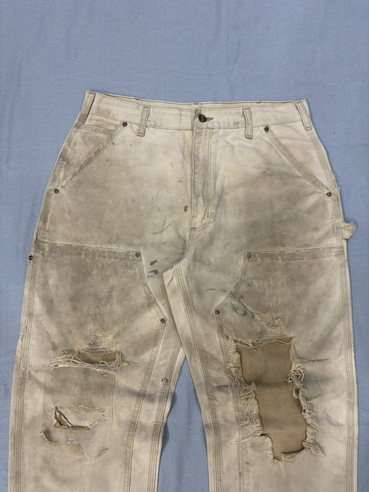 Carhartt Carhartt B01 BRN Double knee denim Size US 34 / EU 50 - 4 Thumbnail