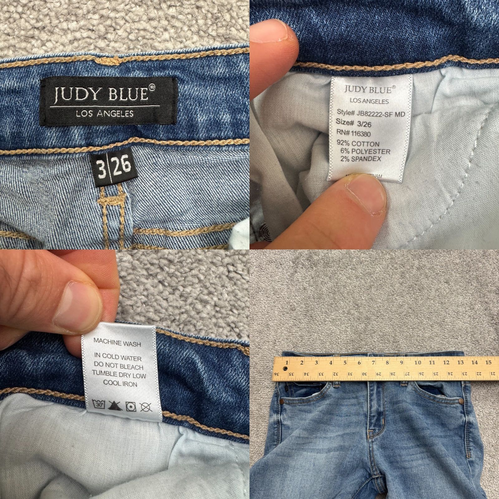 Denime Judy Blue Jeans Mid Rise Skinny Denim Women 26 in Blue 28 in Inseam Regular 3/26 Size 3 Pants City Streetwear Casual Size 26" / US 2 / IT 38 - 8 Thumbnail