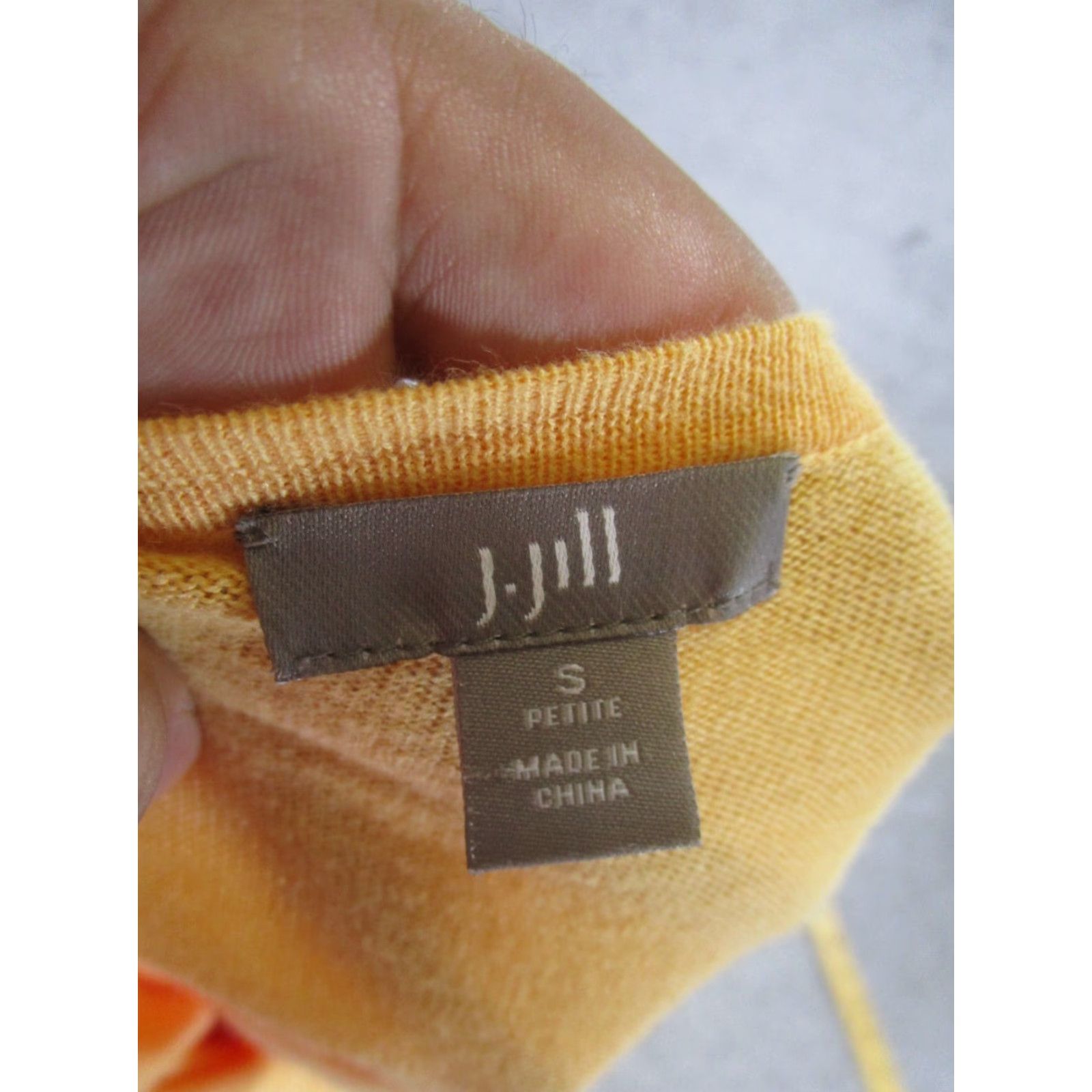J. Jill J. Jill Cardigan Sweater Womens Small Petites Orange Open Casual Knit Cotton | Mens? Size S / US 4 / IT 40 - 6 Thumbnail
