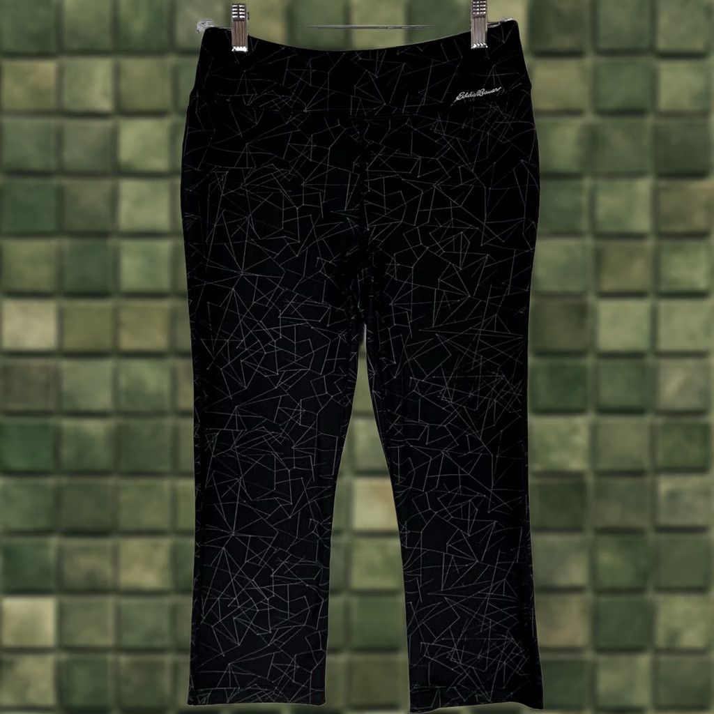 Eddie Bauer Eddie Bauer Womens Athletic Capri Leggings - Black Graphic Print - Medium Size 32" / US 10 / IT 46 - 1 Thumbnail