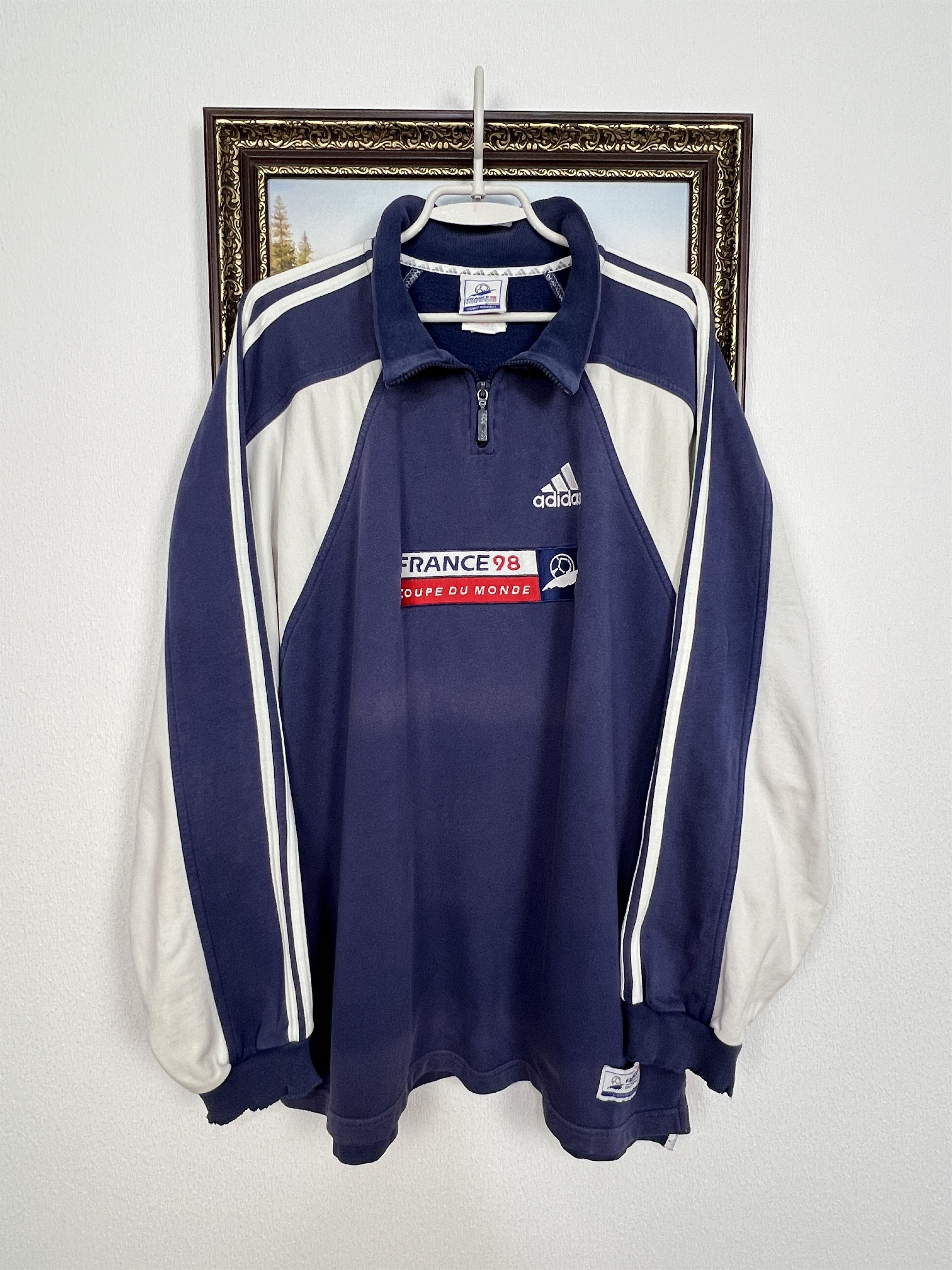 Adidas Vintage France World Cup Football Sweatshirt Long Sleeve Size US L / EU 52-54 / 3 - 1 Thumbnail