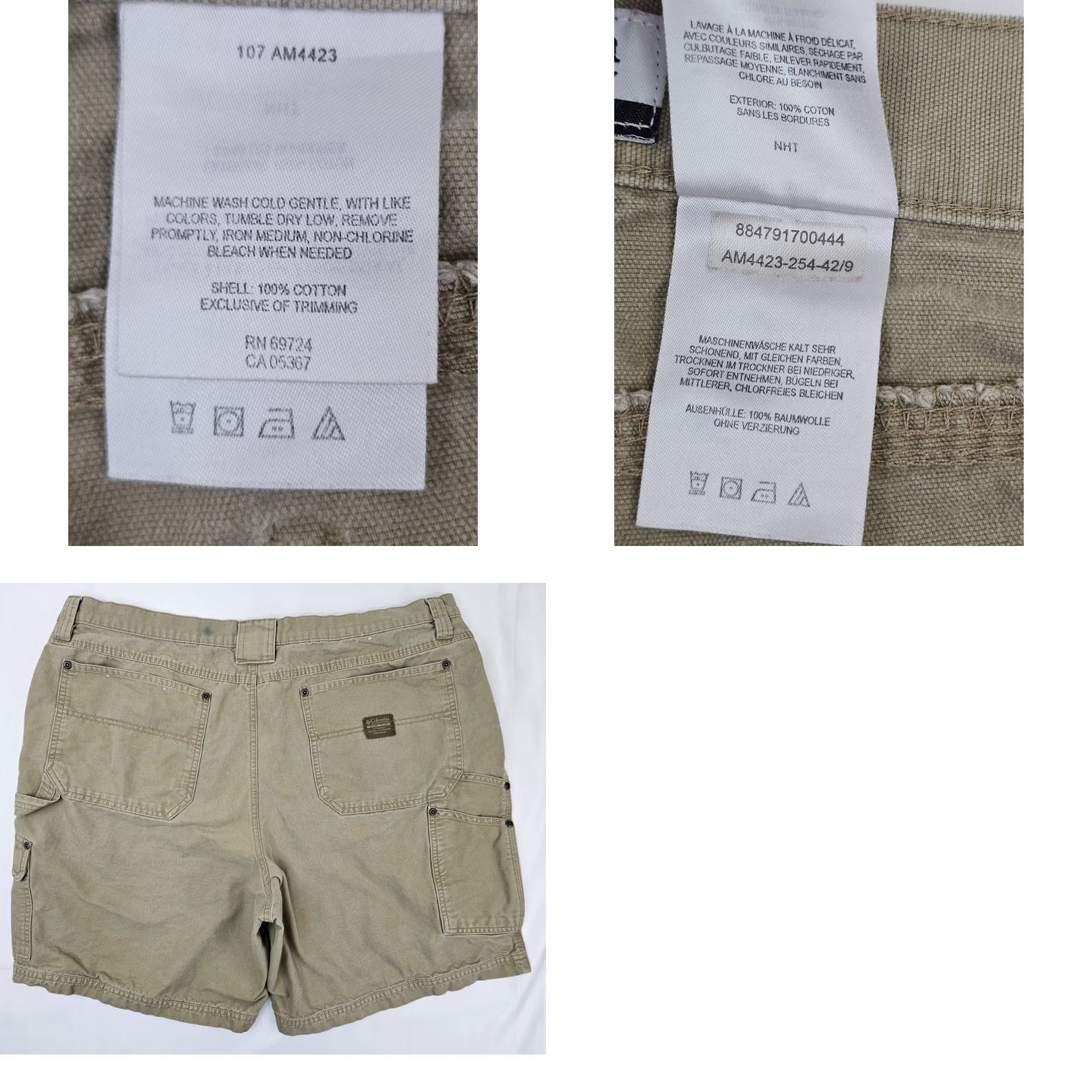 Vintage Columbia Shorts Men 42 Cargo Outdoor Hiking Beige Twill Cargo Pocket Pockets Casual, Travel, Workwear Mens 42 Beige Size US 42 / EU 58 - 8 Thumbnail
