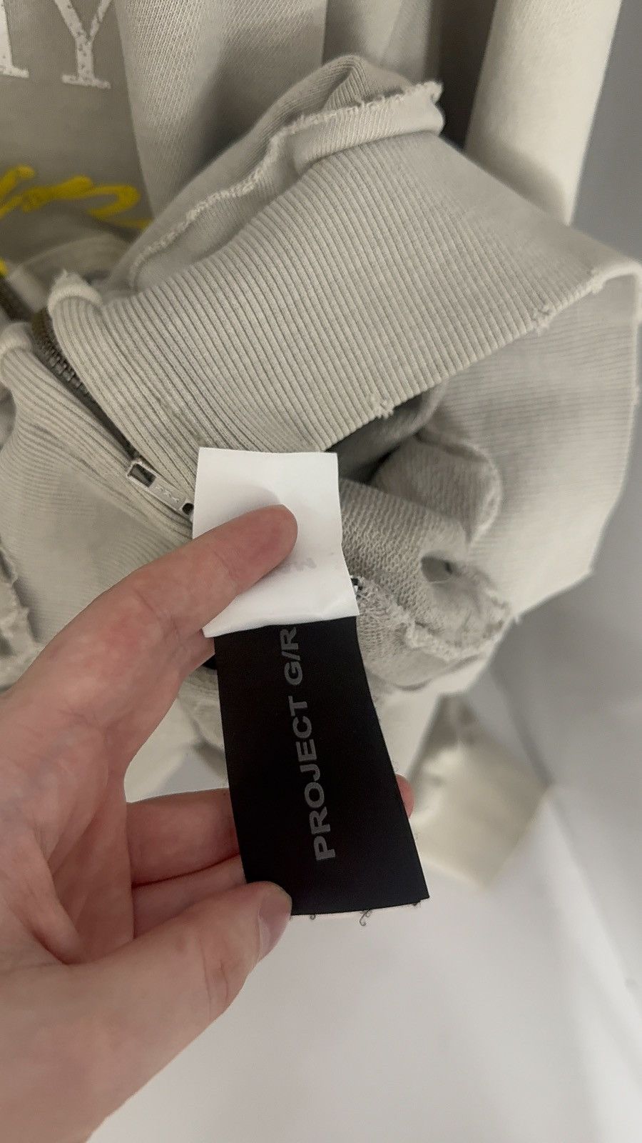 PROJECT G/R ✅ Project G/R PayPal Washed Grey Zip hoodie Distressed 2 Size US L / EU 52-54 / 3 - 9 Thumbnail