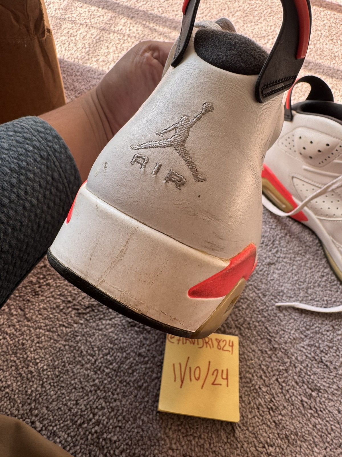 Jordan Brand × Nike Air Jordan 6 Retro 'White Infrared' 2014 Size US 12 / EU 45 - 16 Thumbnail