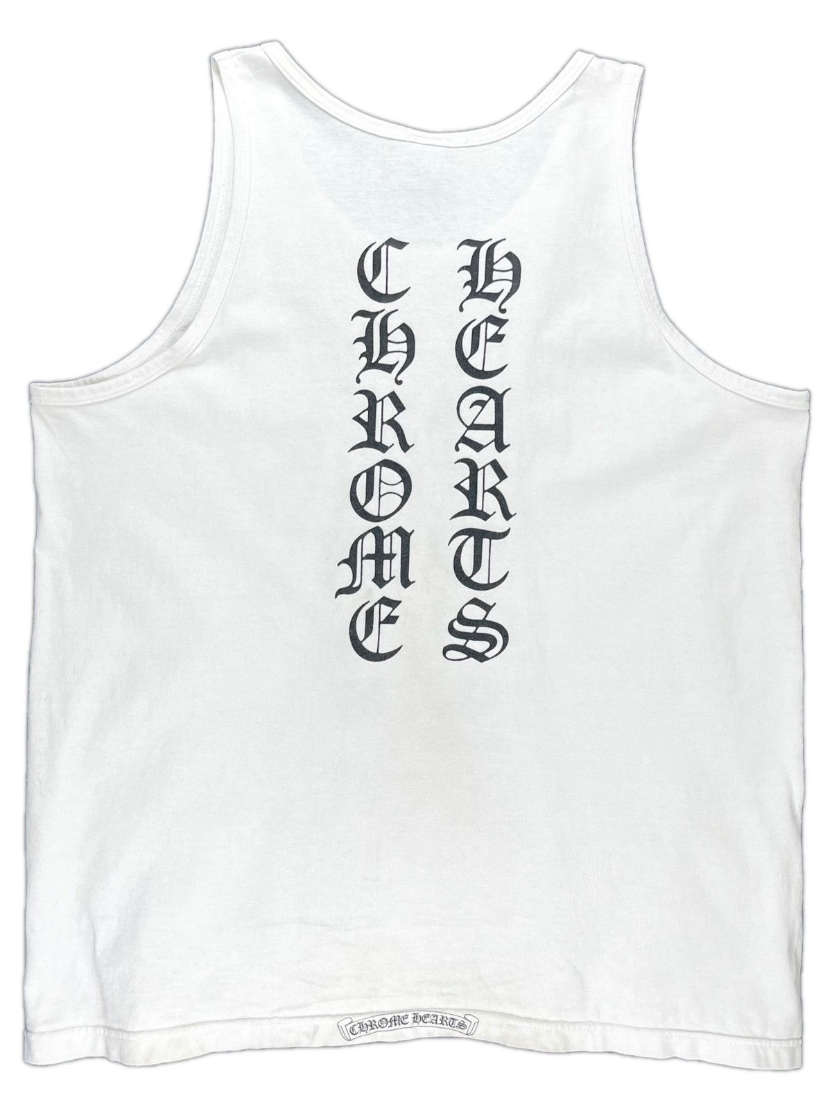 white chrome heart tank top