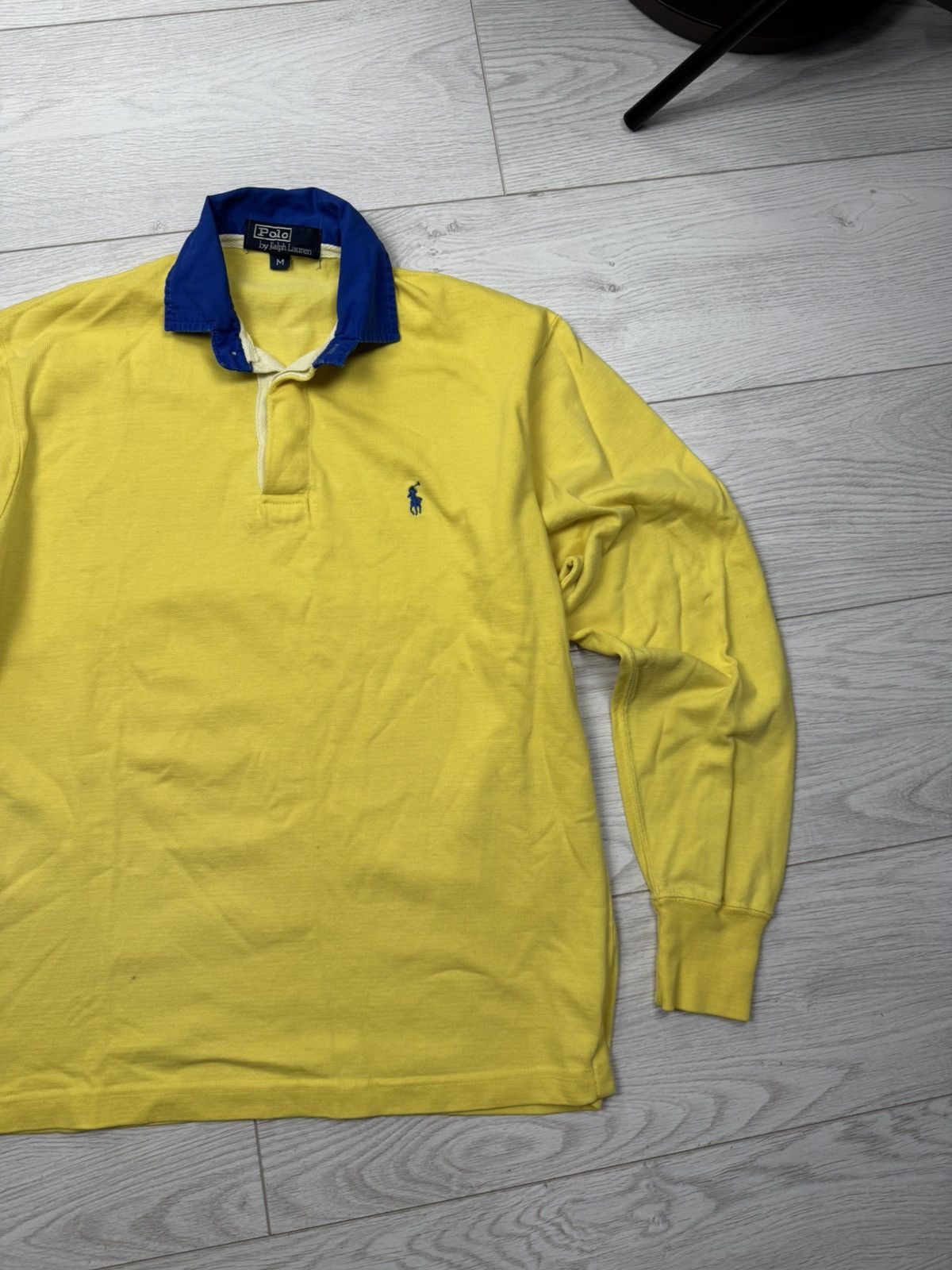 Polo Ralph Lauren × Vintage Vintage Polo Ralph Lauren Rugby Yellow Long Sleeve Shirt Size US M / EU 48-50 / 2 - 3 Thumbnail