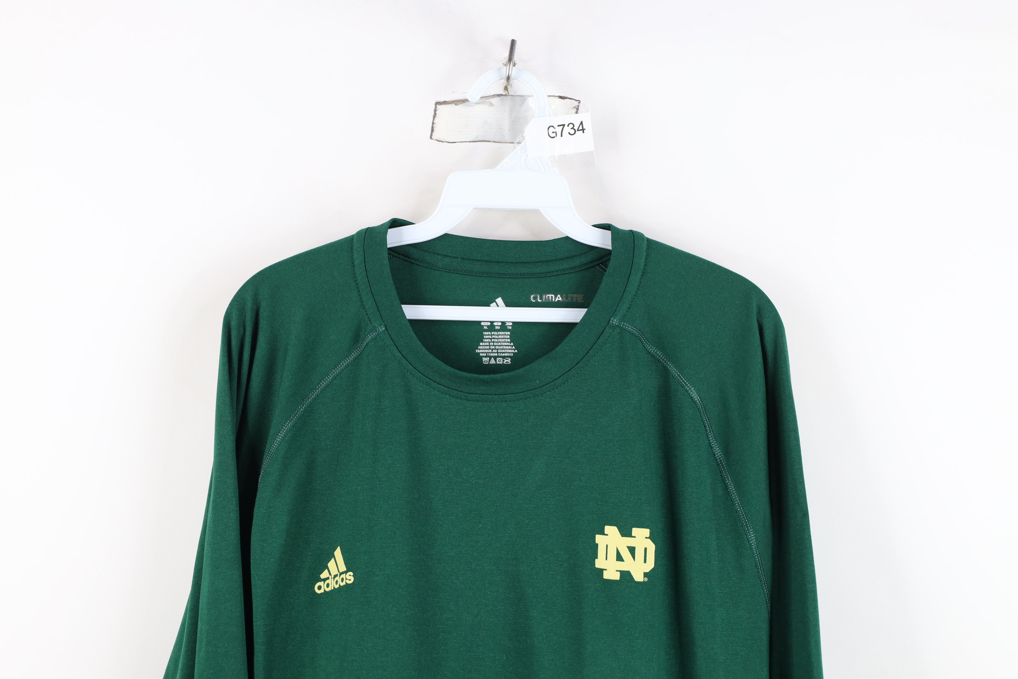 Adidas Adidas Notre Dame University Football Long Sleeve T-Shirt Size US XL / EU 56 / 4 - 2 Thumbnail