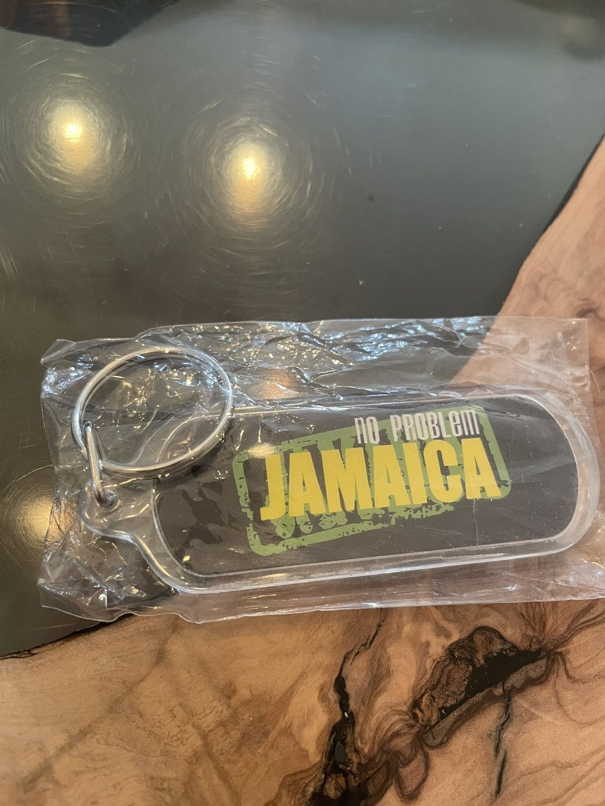 Bob Marley New Vintage 90s NO PROBLEM JAMAICA Fob Keychain Ring Size ONE SIZE - 1 Thumbnail