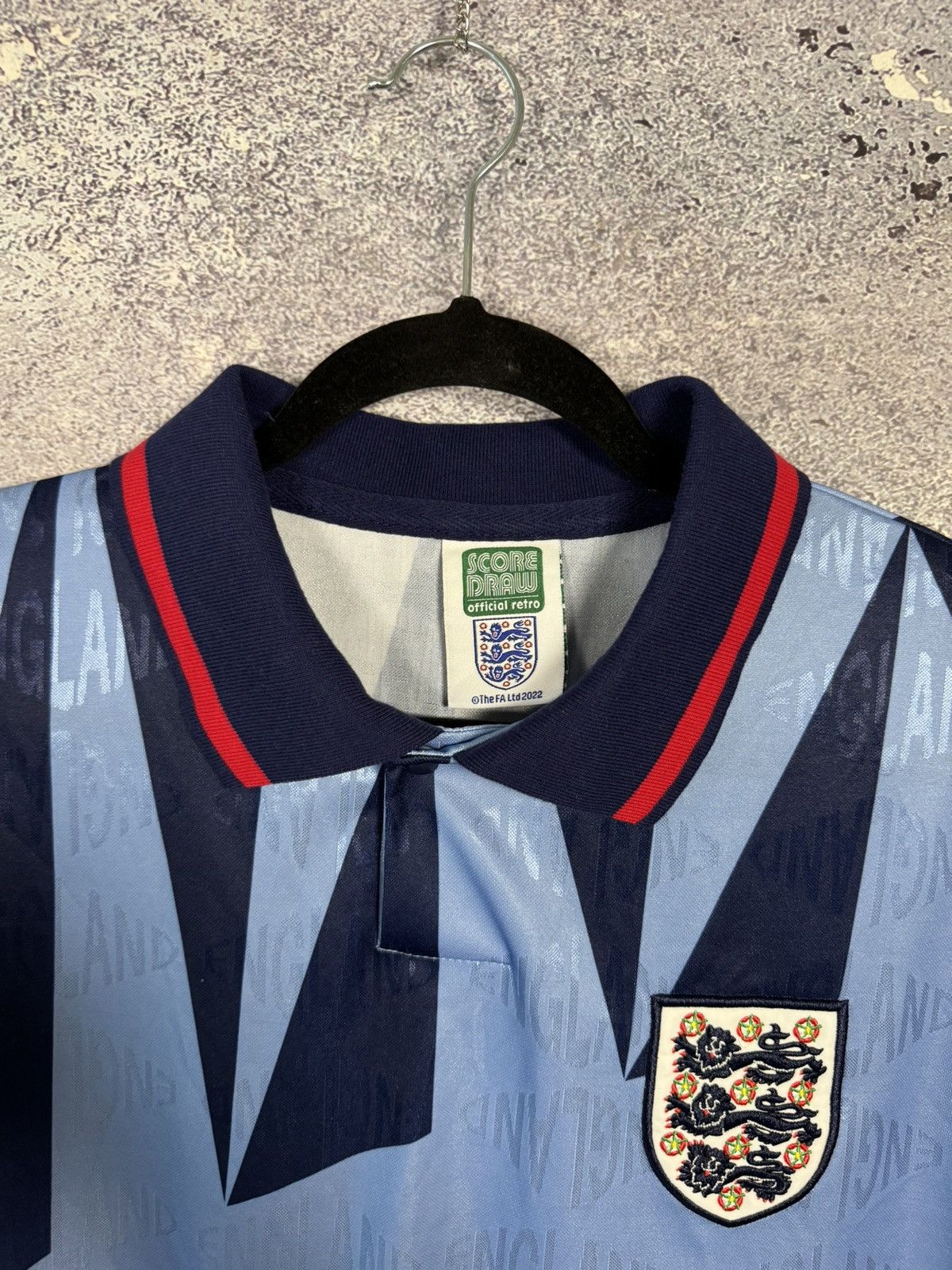 Vintage 90’s England National Team 1994 Score Draw Soccer Jersey Size US L / EU 52-54 / 3 - 10 Thumbnail
