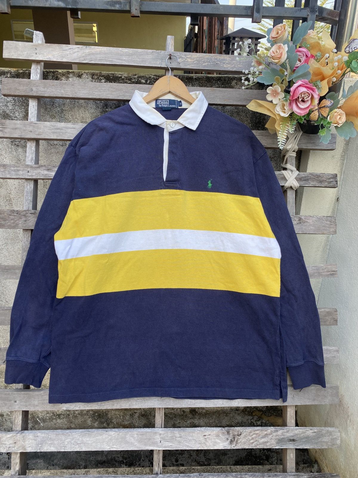 Polo Ralph Lauren Vintage Polo Ralph Lauren Rugby Shirt Size US XL / EU 56 / 4 - 1 Thumbnail