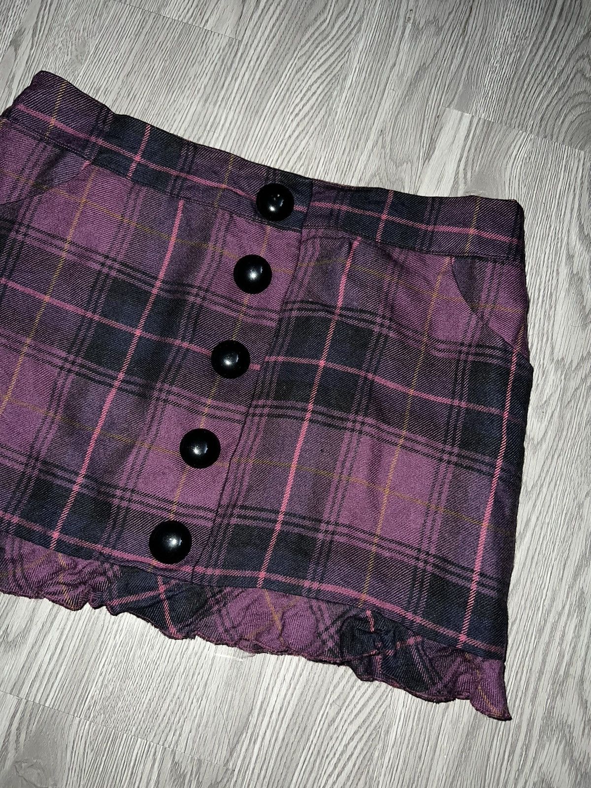 Japanese Brand Y2K Pinky Girl tartan purple skirt 🔮 Size 25" / US 0 / IT 36 - 3 Thumbnail