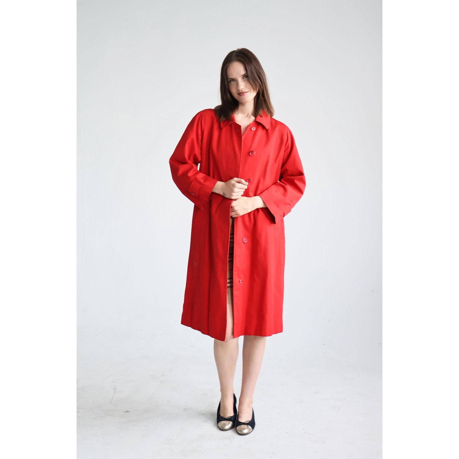 Burberry BURBERRY LONDON for Galtrucco Milano Trench Coat in Rouge Size M / US 6-8 / IT 42-44 - 5 Thumbnail