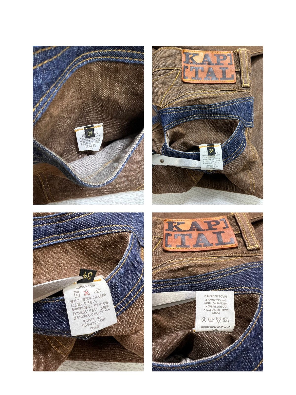Kapital Kapital - Cinch Back Pocket Detailing Denim Jeans Size US 34 / EU 50 - 13 Thumbnail
