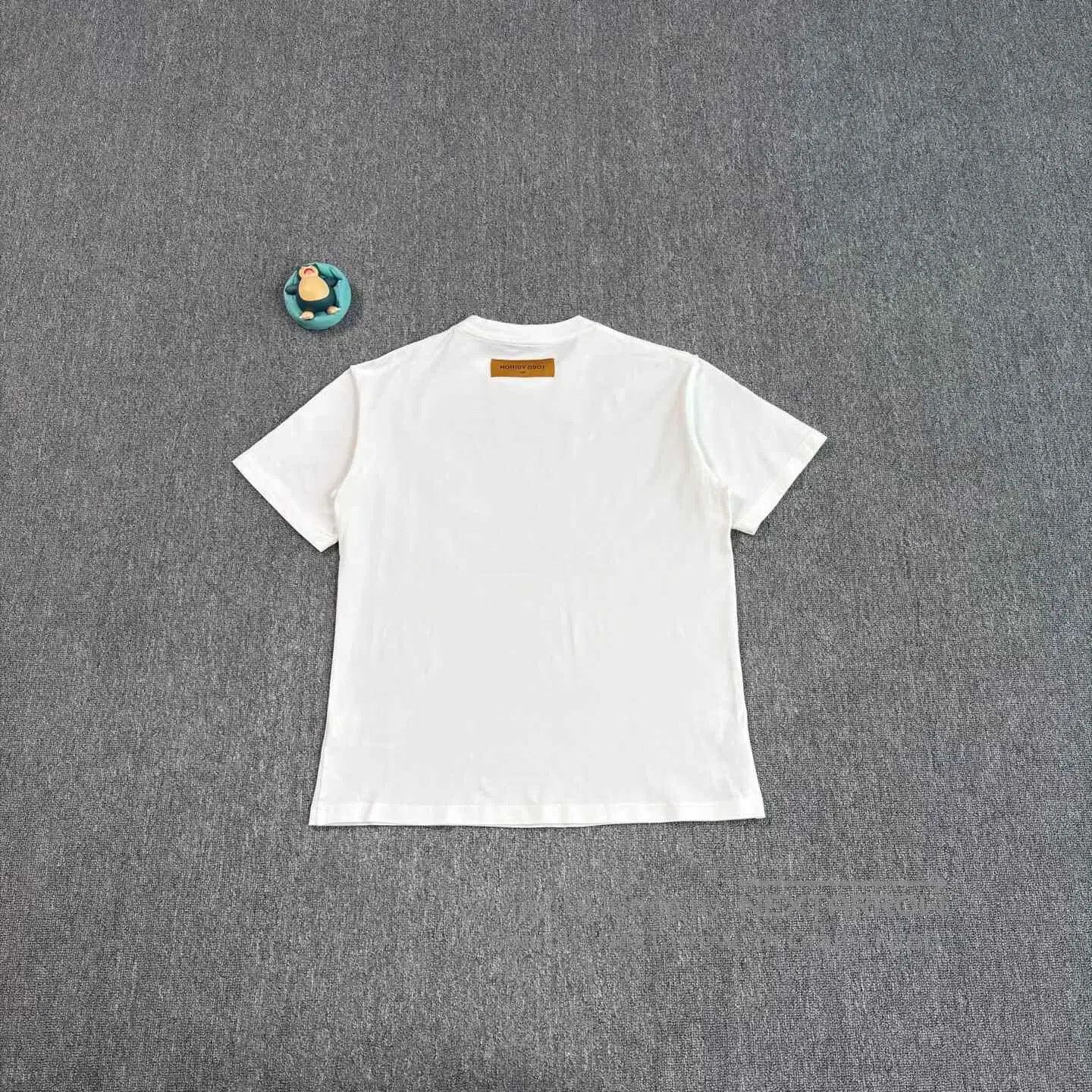 Louis Vuitton LV Linked Logo Embroidery White T-Shirt. Size US M / EU 48-50 / 2 - 2 Thumbnail