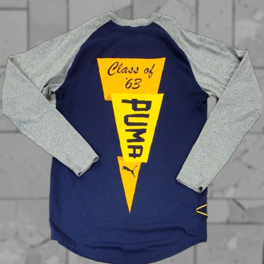 Puma PUMA Shirt Adult S Blue Clyde Spell Out Logo Clyde Fly Mens Long Sleeve Size US S / EU 44-46 / 1 - 1 Thumbnail