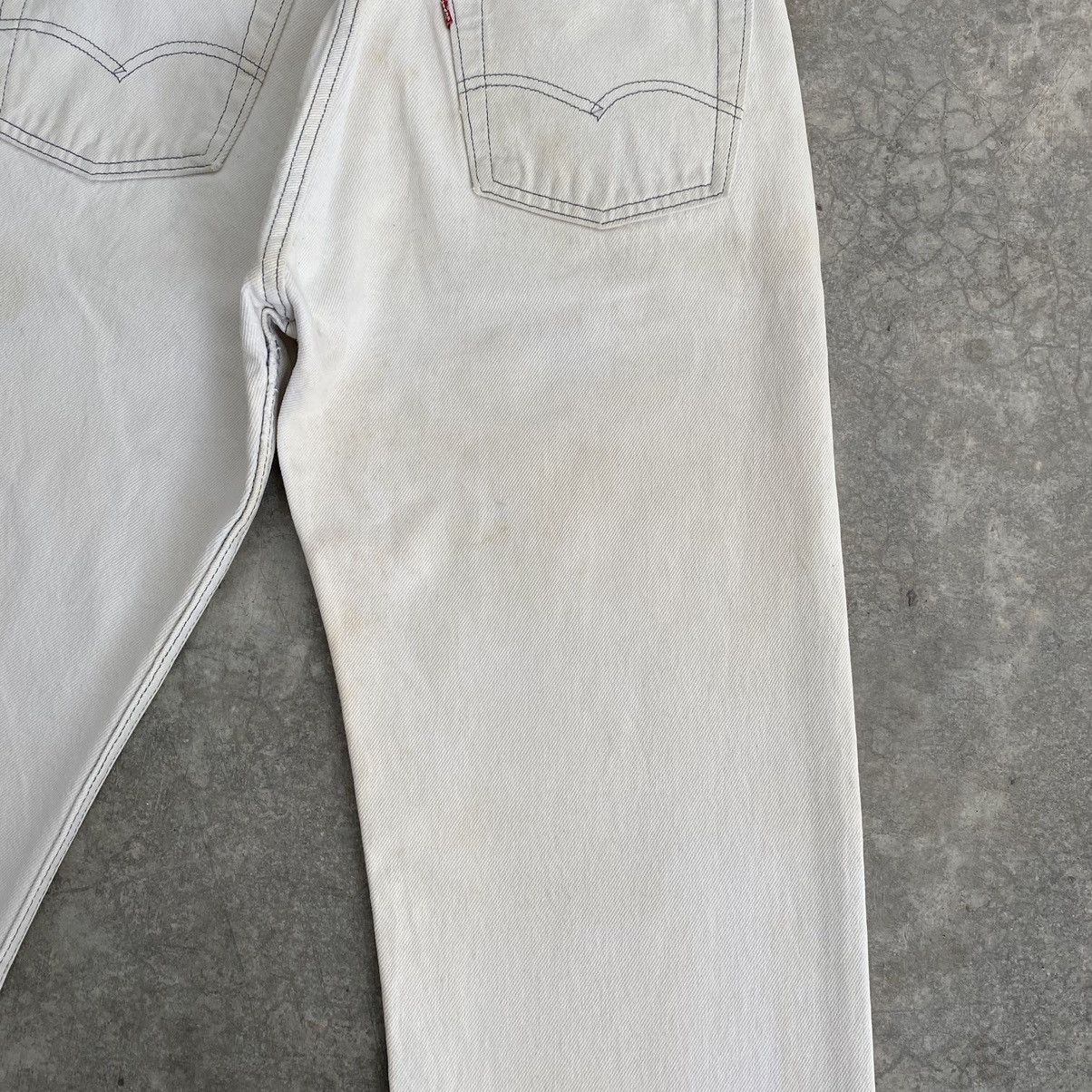 Levi's Size 29x29.5 Vintage 1985 Levis 501 White Jeans Size US 29 - 19 Thumbnail