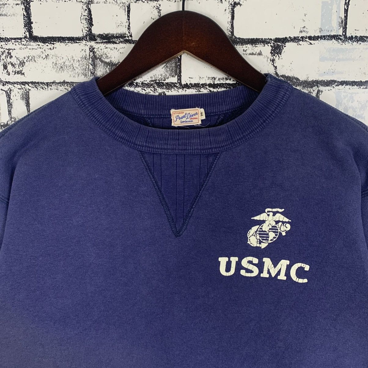 Vintage Vintage Double V neck Pearl Diver Sportwear U.S. Marines Size US M / EU 48-50 / 2 - 2 Thumbnail