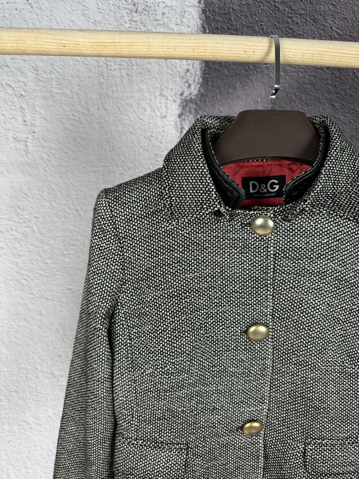 Dolce & Gabbana Dolce & Gabbana wool silk cotton grey short button jacket Size M / US 6-8 / IT 42-44 - 4 Thumbnail