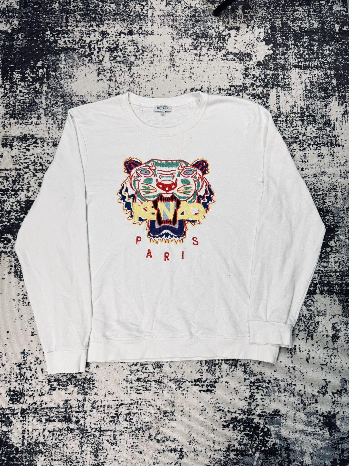 Kenzo Crewneck Sweatshirt Tiger white colorful XXL womens