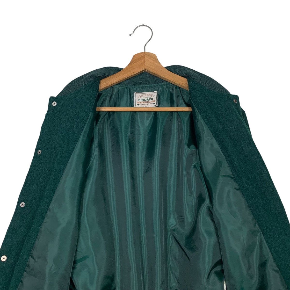 Japanese Brand PROJACK CLUB PREVALENT Green Wool Varsity Jacket #2148-C95 Size US S / EU 44-46 / 1 - 12 Thumbnail