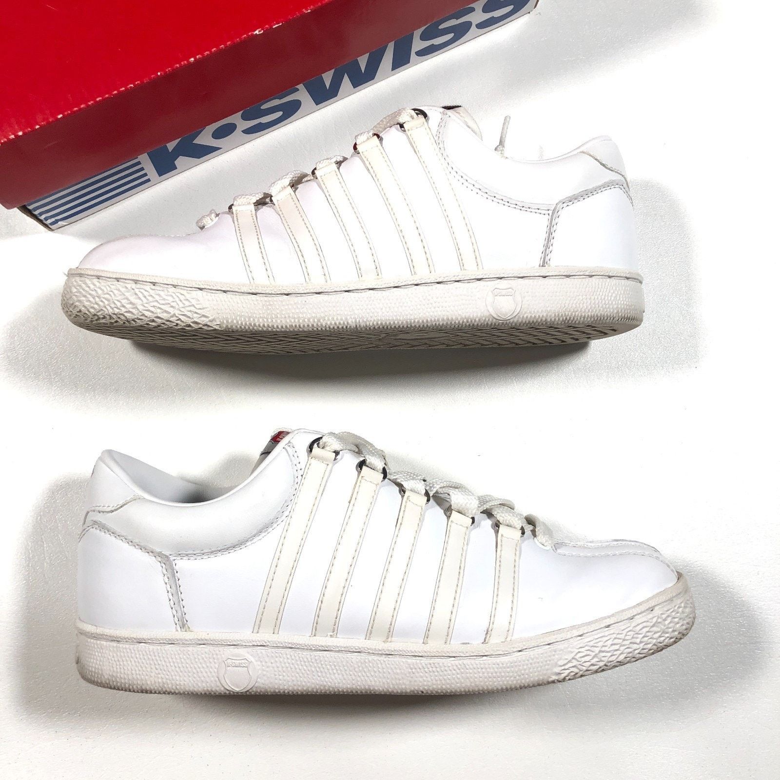 K-Swiss K-Swiss Classic Varsity Low Sneakers Shoes White size 6.5 S1 Size US 6.5 / EU 39-40 - 1 Thumbnail