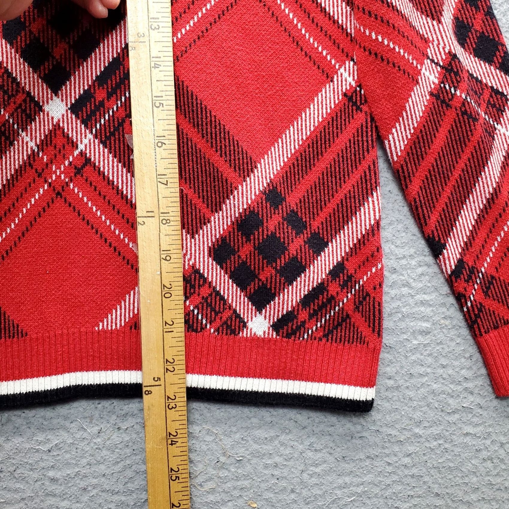 Charter Club Charter Club Women’s PM Multi Plaid Raglan Sleeve Crew Neck Pullover Sweater Size M / US 6-8 / IT 42-44 - 3 Thumbnail