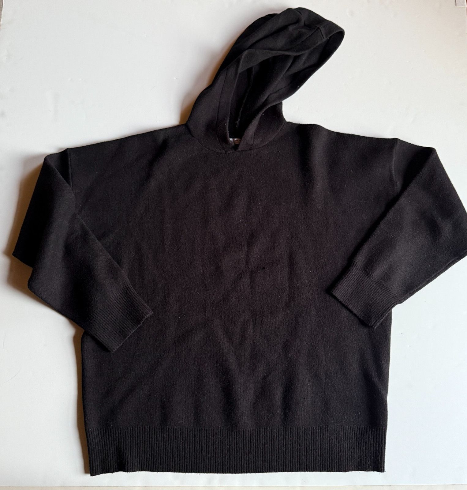 Zara ZARA Black Knit Hoodie Pullover Sweater - Men’s Medium Size US M / EU 48-50 / 2 - 1 Thumbnail