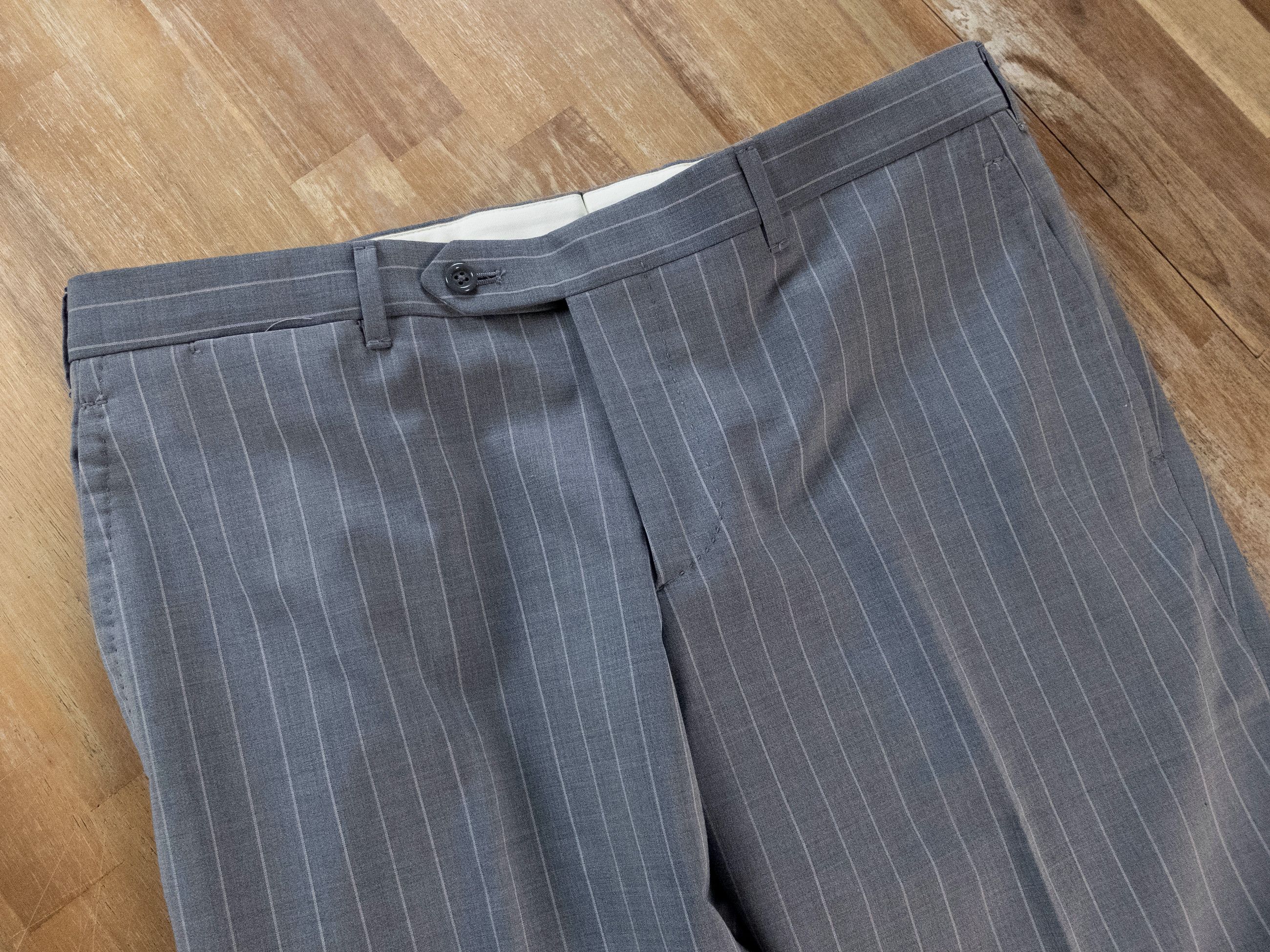 SARTORIO SARTORIO Napoli by Kiton gray striped wool suit 42R Size 42R - 4 Thumbnail