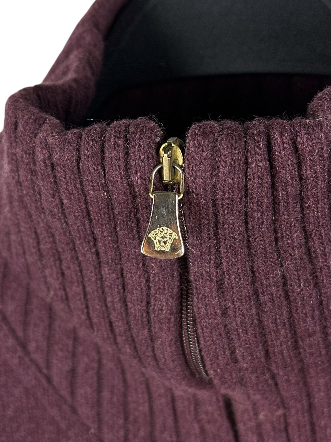 Versace Jeans Couture Vintage Versace Jeans Couture Wool Knit Pullover High Neck Size US XL / EU 56 / 4 - 4 Thumbnail