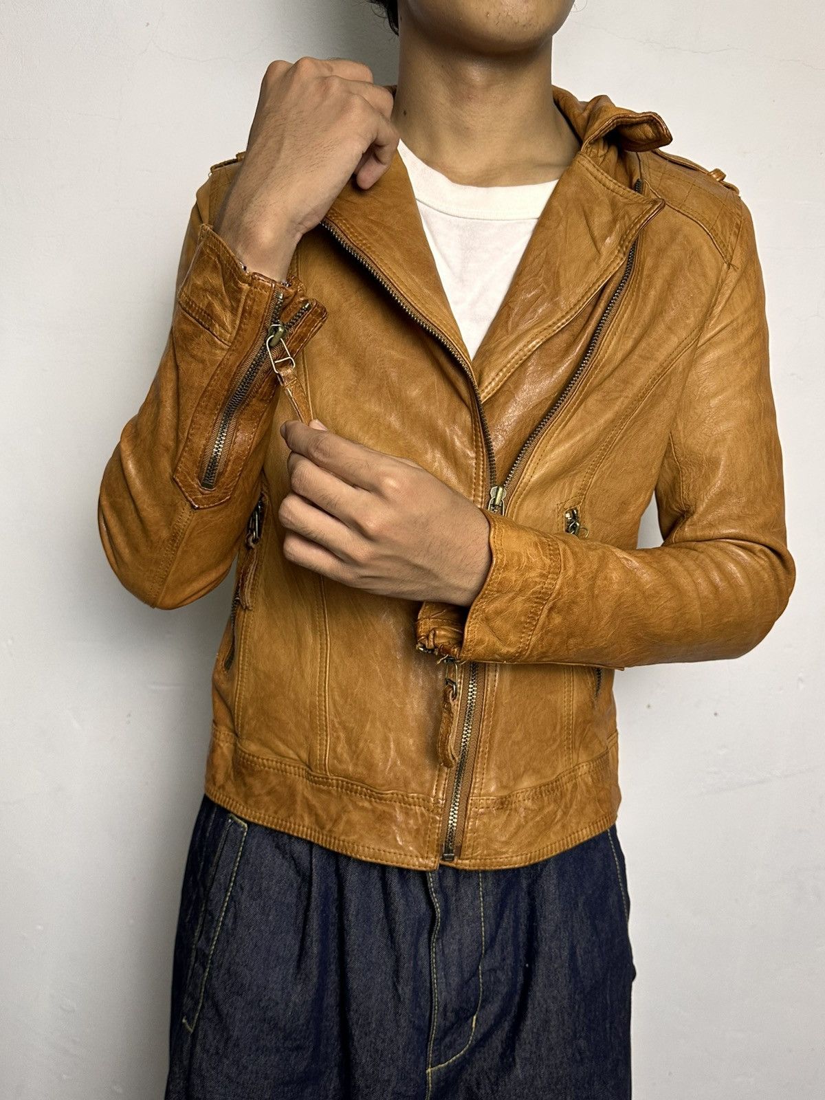 GOA GOA Biker Leather Jacket Size US S / EU 44-46 / 1 - 15 Thumbnail