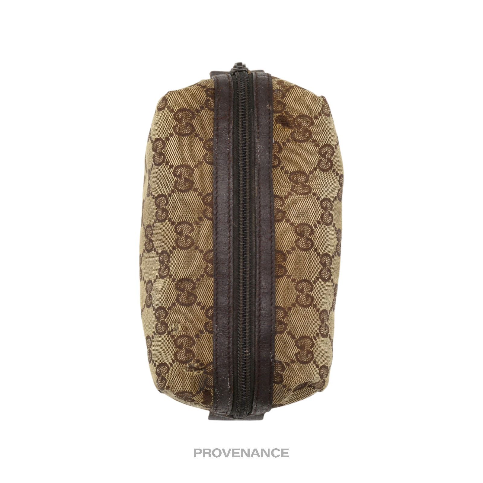 Gucci 🔴 Gucci Zip Pouch - GG Canvas Brown Size ONE SIZE - 5 Thumbnail