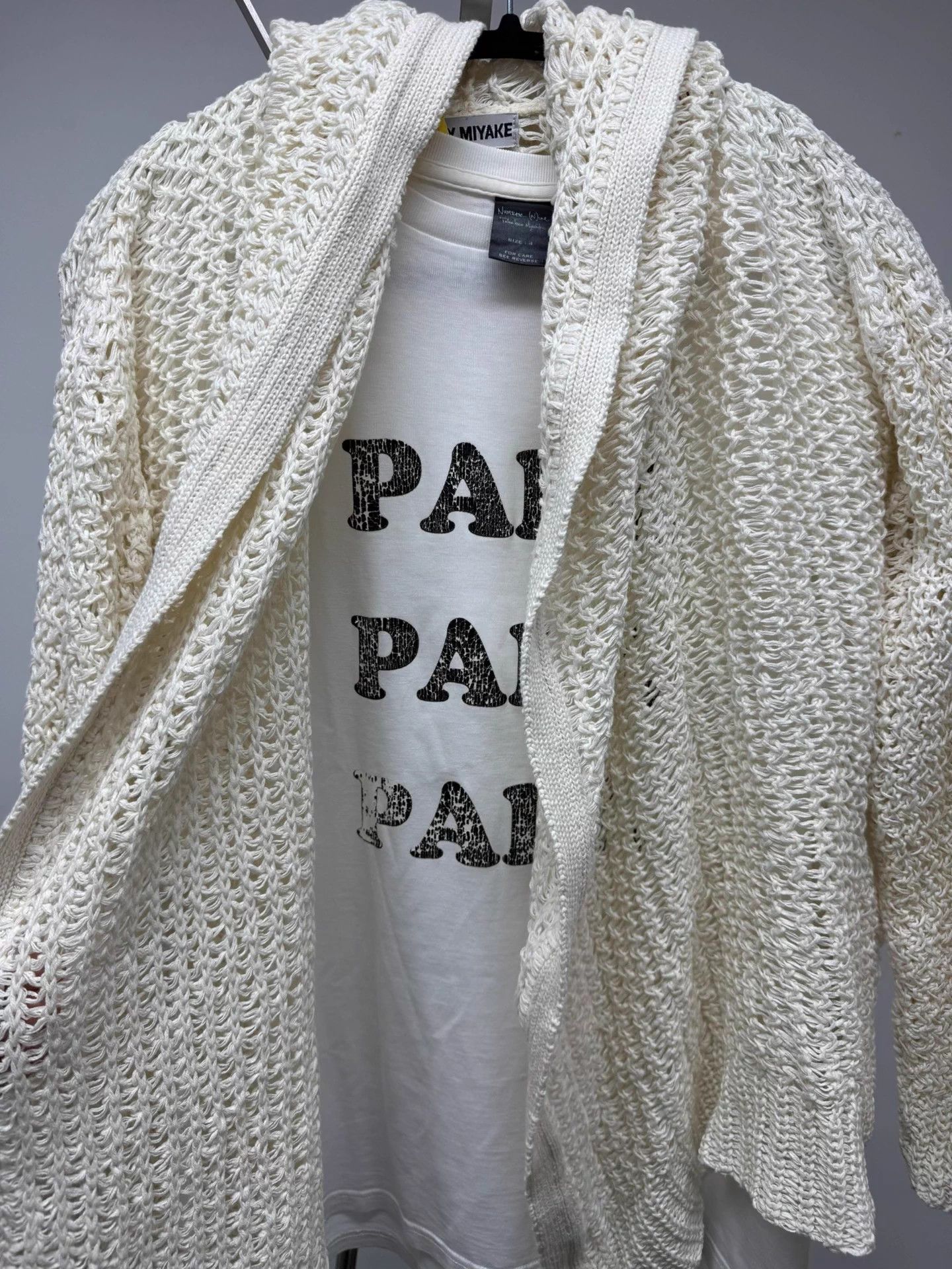Issey Miyake ISSEY MIYAKE Cotton Rope Mesh Cardigan M - Grunge Size US M / EU 48-50 / 2 - 4 Thumbnail