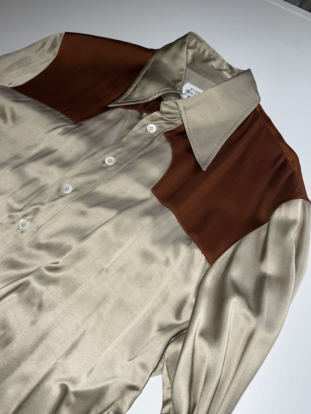 Maison Margiela 18ad Replica Satin Shirt Size 40L - 3 Thumbnail