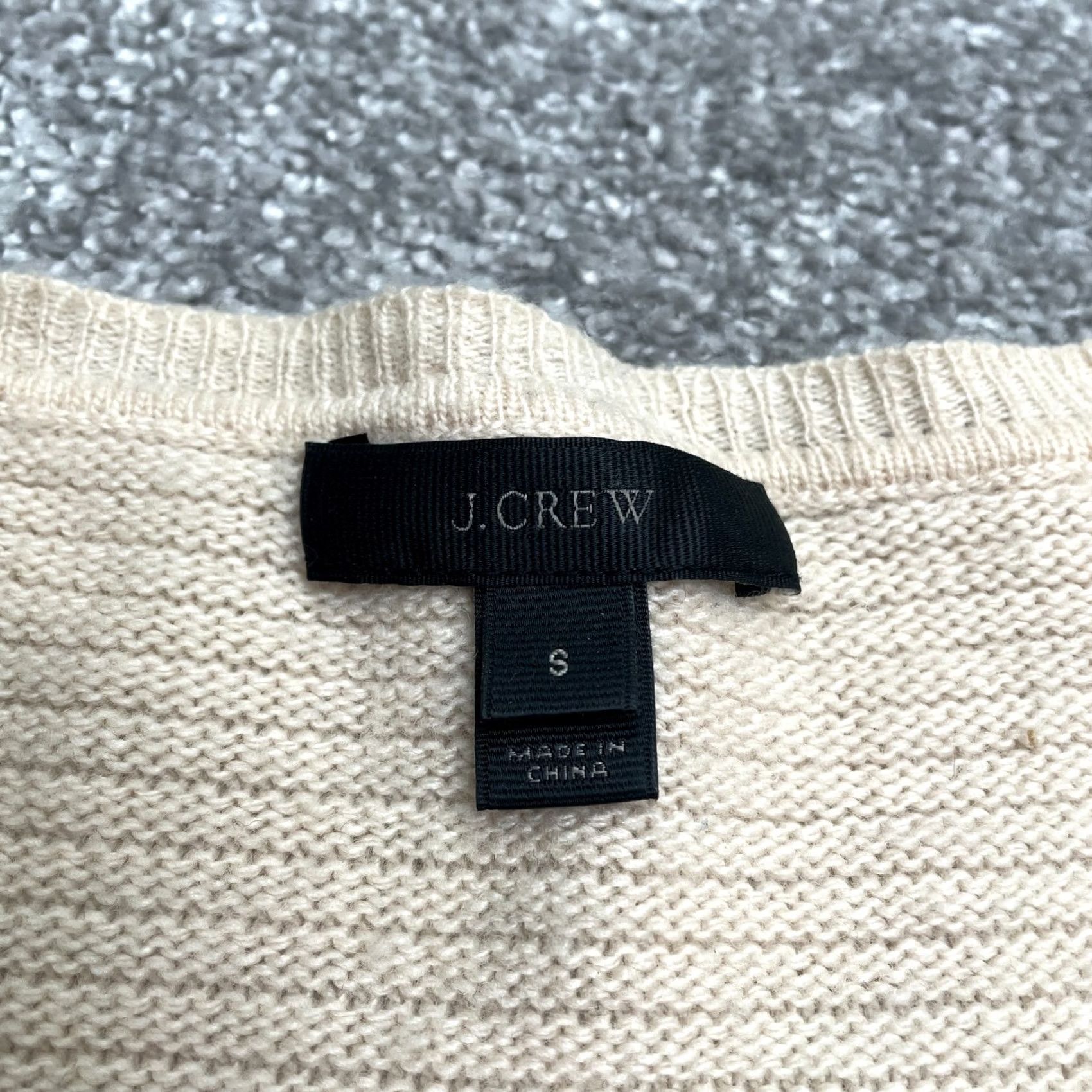 J.Crew VINTAGE J. Crew Wool Blend Pullover Sweater Womens Small Beige Rib Stitch Dolman Sleeve Size S / US 4 / IT 40 - 7 Thumbnail