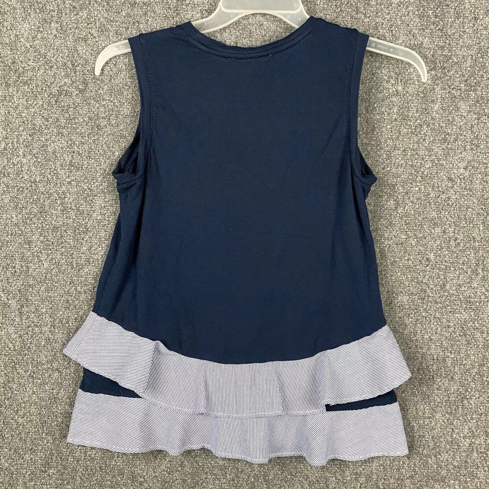 Other Marled Blouse Small Women's Sleeveless Blue Rayon Blend S Size S / US 4 / IT 40 - 7 Thumbnail