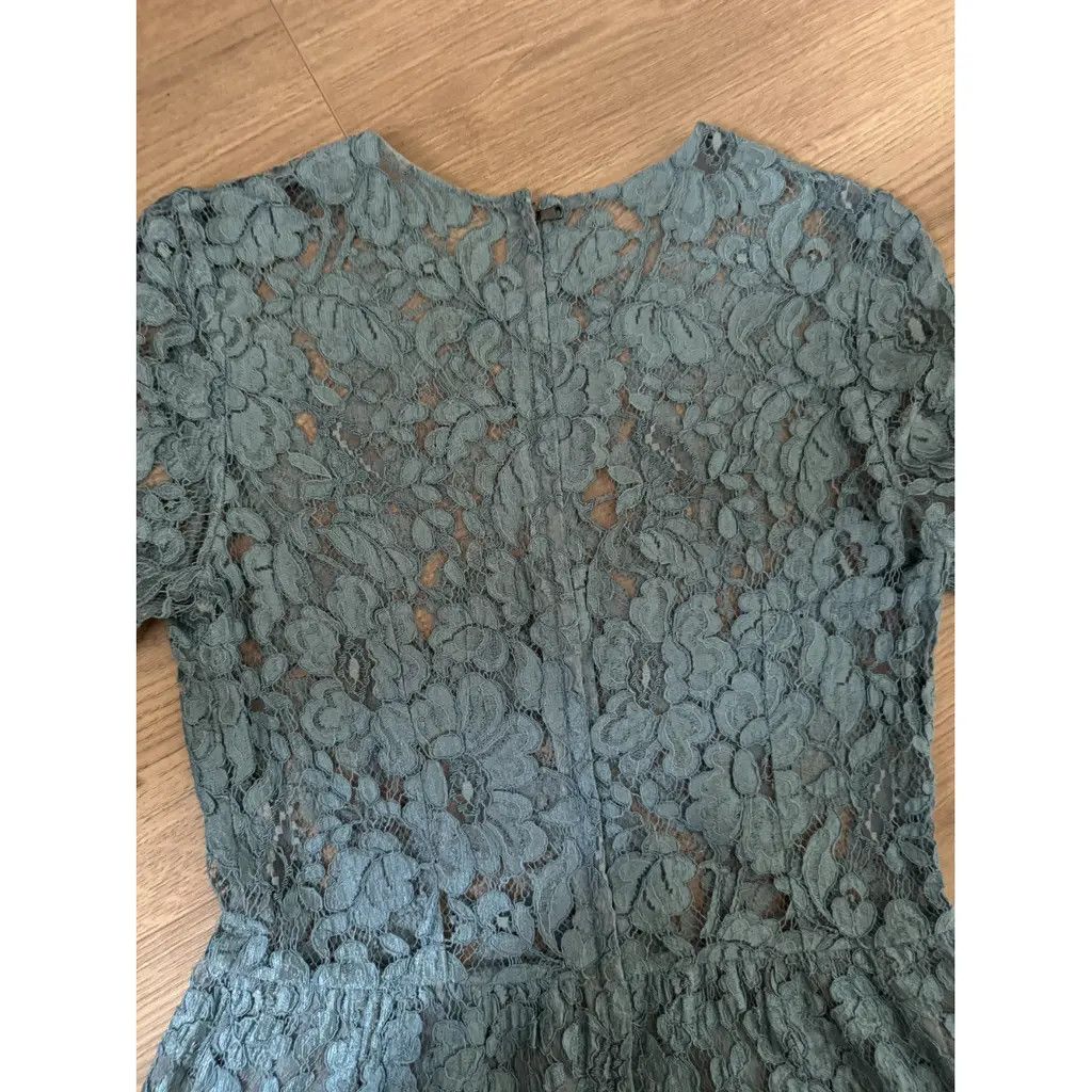 Dolce & Gabbana Dolce & Gabbana Light Blue Flared Hem Lace Mini Dress IT40 Size S / US 4 / IT 40 - 6 Thumbnail