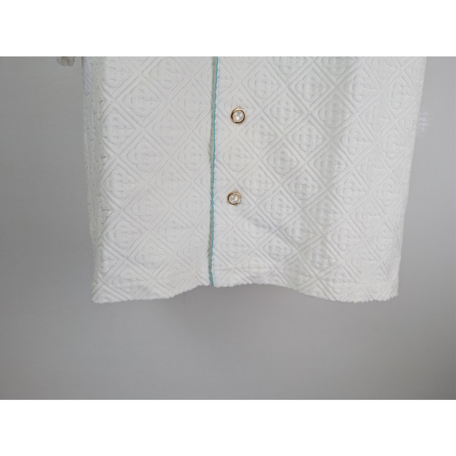 Casablanca o1rshd1 Mens Monogram Towelling Collar Shirt in White Size US XXL / EU 58 / 5 - 4 Thumbnail
