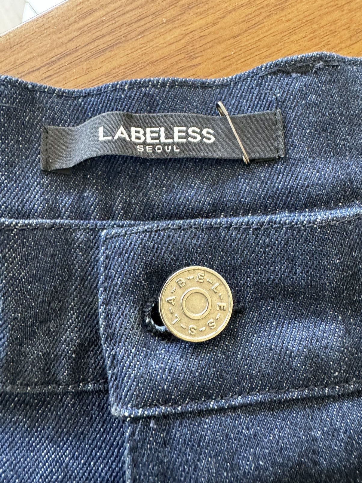 Other LABELESS Blue Glittery Tucked Denim Trousers Baggy Size 3 Size US 34 / EU 50 - 5 Thumbnail