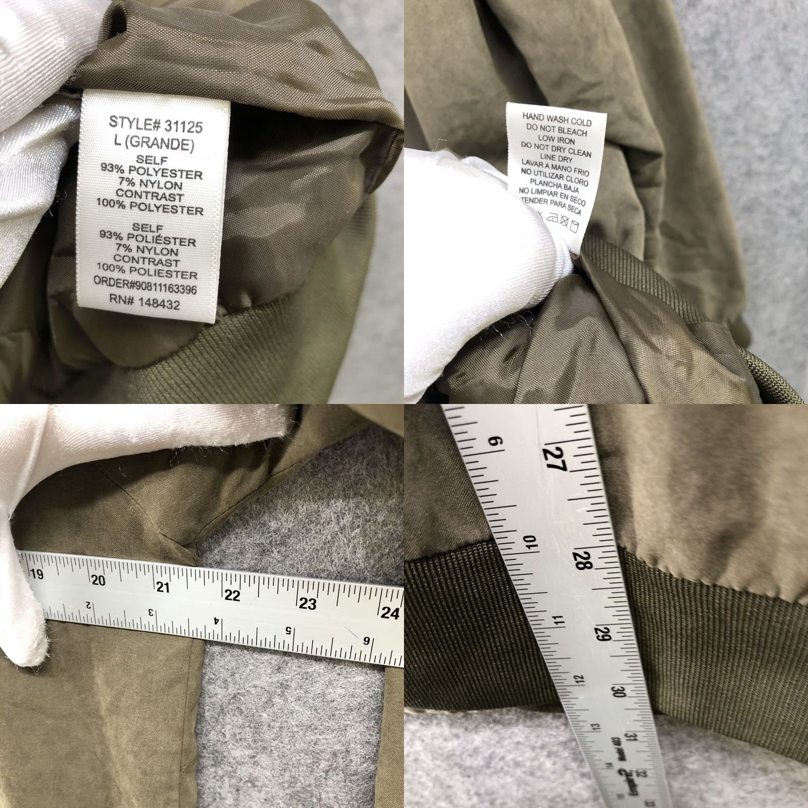 Olive Be Cool Bomber Jacket Mens L Olive Green Lightweight Faux Suede Utility Outdoor Jacket Size US L / EU 52-54 / 3 - 8 Thumbnail