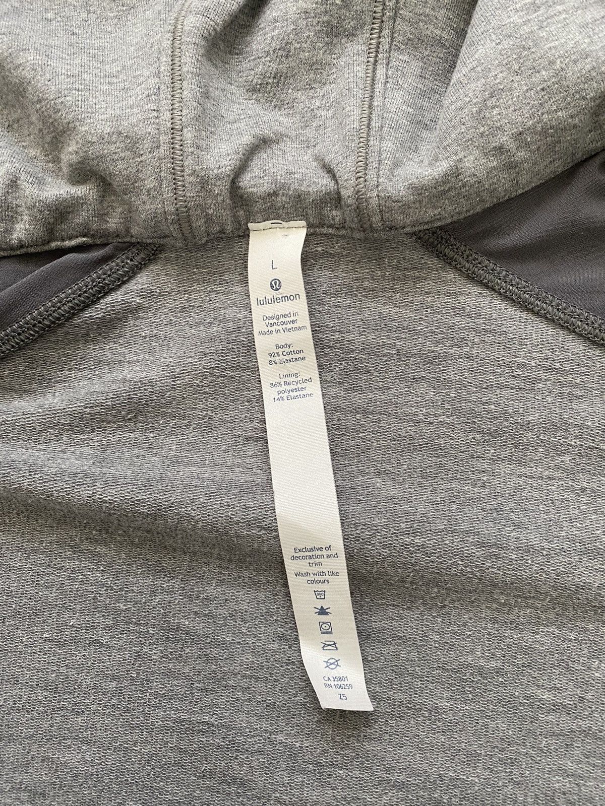 Lululemon Lululemon Athletic Full Zip Hoodie Large Grey Size US L / EU 52-54 / 3 - 10 Thumbnail