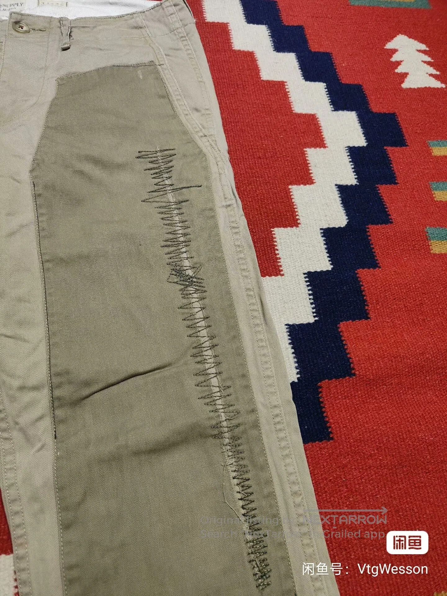 RRL Ralph Lauren Ralph Lauren Patchwork Cargo Pants. Size US 31 - 5 Thumbnail