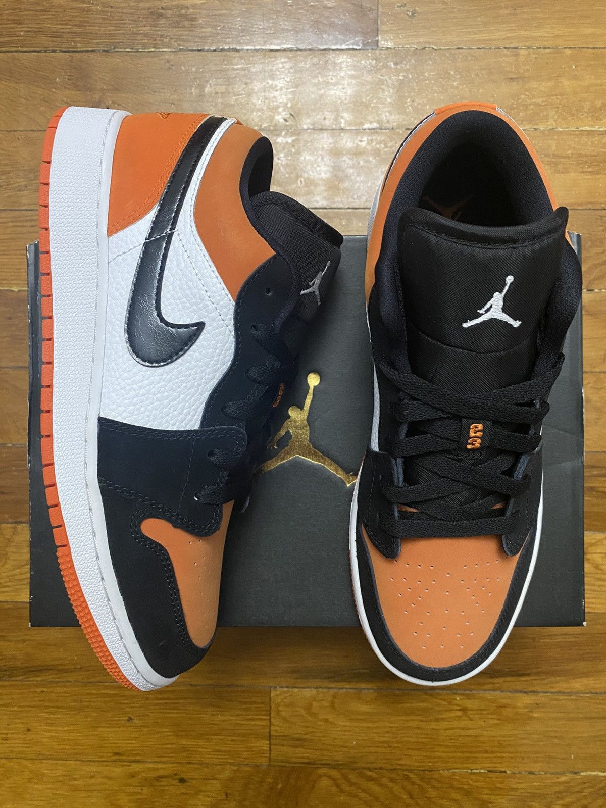 Size 7Y Air Jordan Low Shattered Backboard Orange
