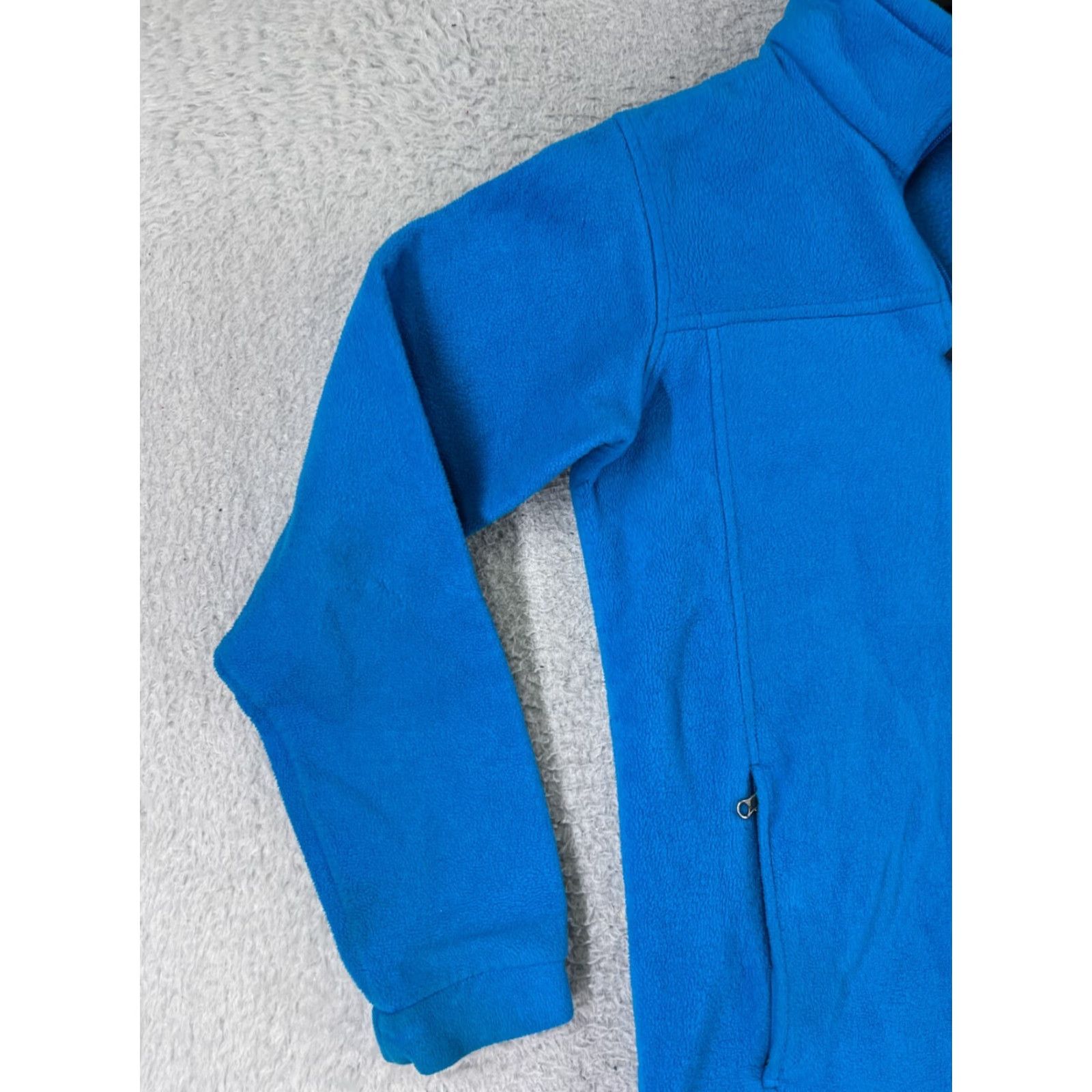 Vintage Columbia Jacket Girls Large Blue Zip Mock Neck Polyester Fleece Hiking Outdoor Size L / US 10 / IT 46 - 7 Thumbnail