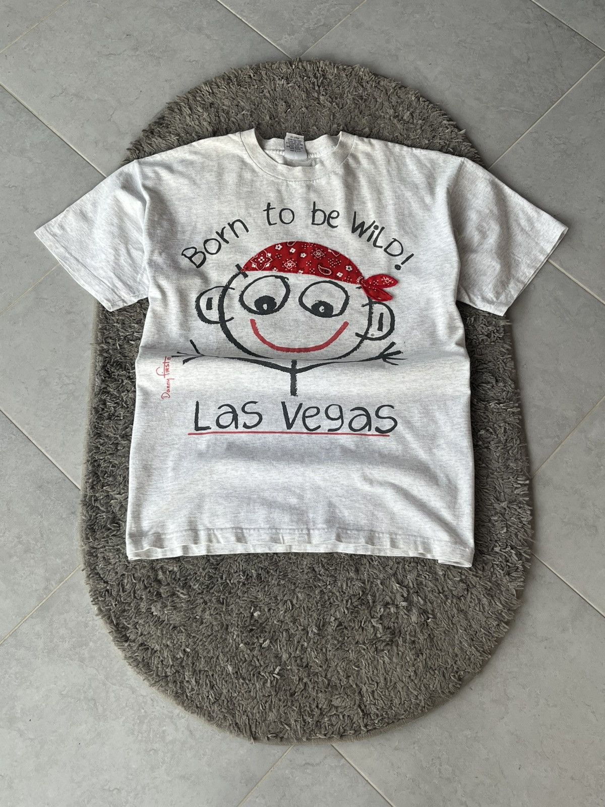 Vintage Vintage “Born to Be Wild” Las Vegas Graphic T-Shirt Y2K Size US XL / EU 56 / 4 - 1 Thumbnail